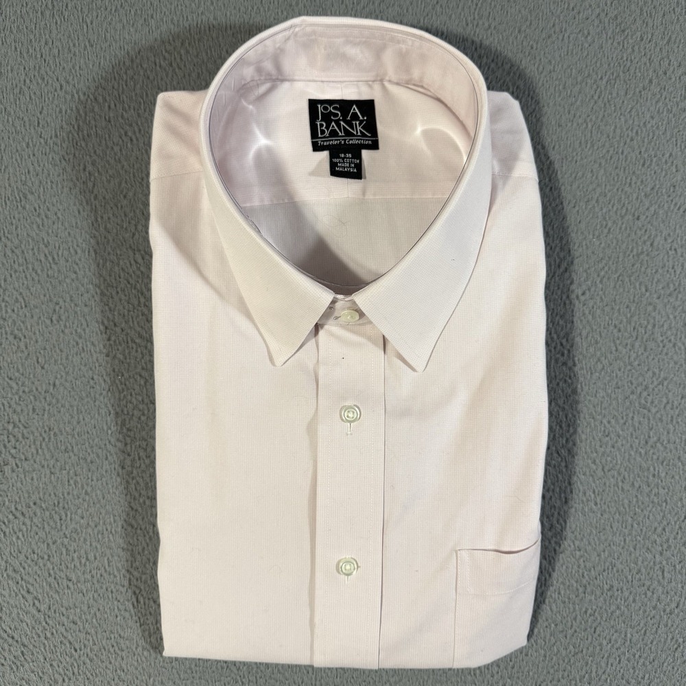 Jos A Banks Mens Size 18-35 Pink Button Down Long Sleeve Dress Shirt‎ NWT $99.50